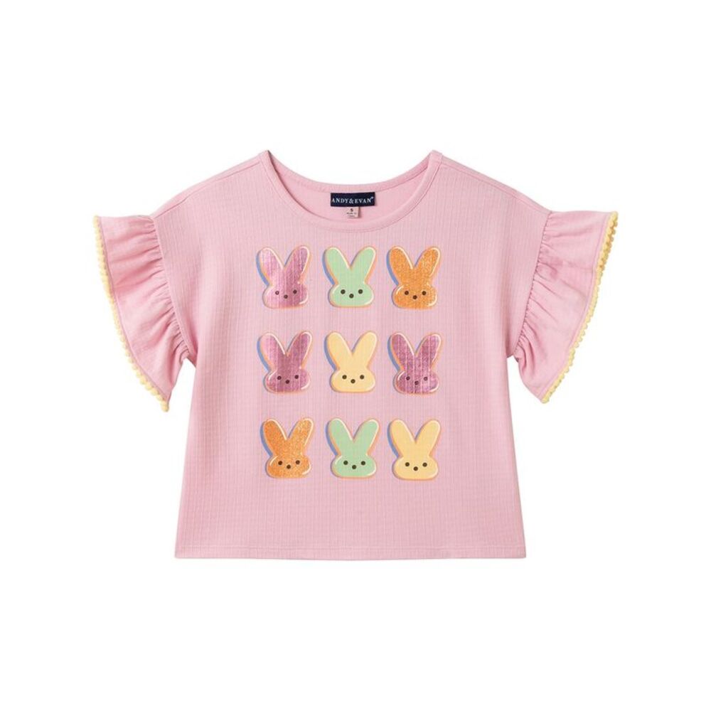 Andy & Evan Girls  Graphic Top, Pink